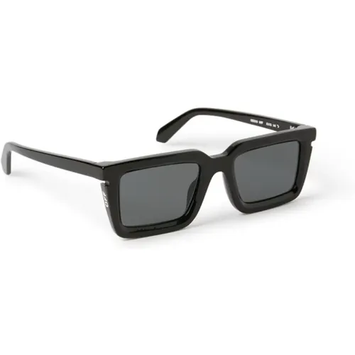 Windgeblasene Quadratische Sonnenbrille , unisex, Größe: 52 MM - Off White - Modalova