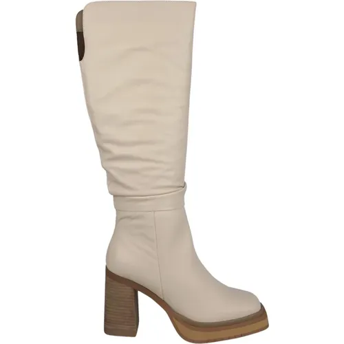 Round Toe Leather Ankle Boots , female, Sizes: 4 UK, 5 UK, 6 UK, 8 UK, 7 UK - Alma en Pena - Modalova