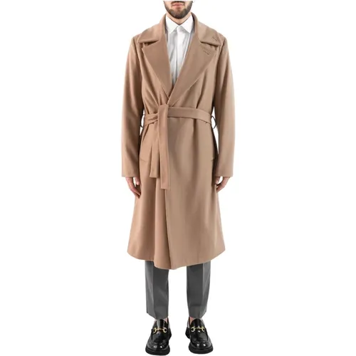 Langer Mantel mit abnehmbarem Gürtel , Herren, Größe: XL - Corsinelabedoli - Modalova