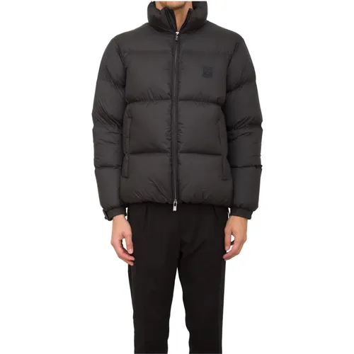 Schwarze Daunenjacke Wintermode , Herren, Größe: XL - Emporio Armani - Modalova