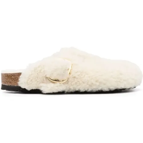 Shearling Teddy Eggshell Sandalen - Birkenstock - Modalova