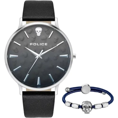 Watches, male, , Size: ONE SIZE Stainless Steel Quartz Man Watch Grey - Police - Modalova