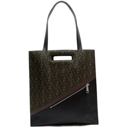 Pre-owned Tote Bags, male, , Size: ONE SIZE Pre-owned Leather shoulder-bags - Fendi Vintage - Modalova