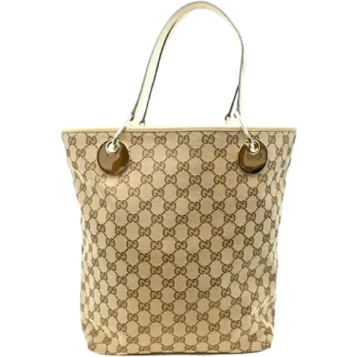 Pre-owned Tote Bags, female, , Size: ONE SIZE Pre-owned Canvas gucci-bags - Gucci Vintage - Modalova