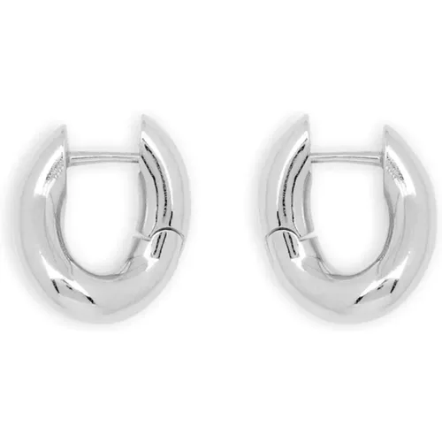 Silver-tone Small Hoop Earrings , female, Sizes: ONE SIZE - Balenciaga - Modalova