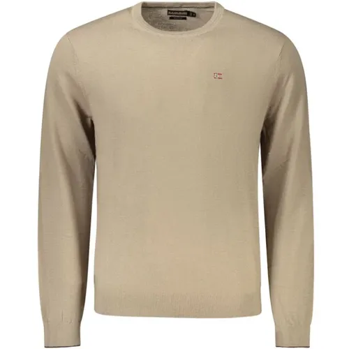 Round-neck Knitwear, male, , Size: S Wool Men Sweater - Napapijri - Modalova