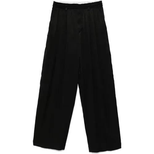 Straight Trousers, female, , Size: M Turned Down Elastic Waistband Trousers - alexander wang - Modalova