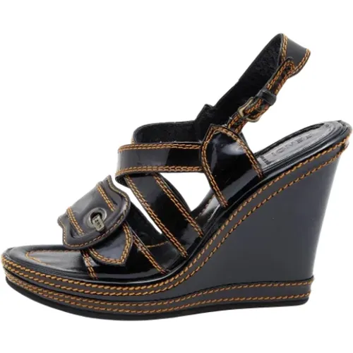 Pre-owned Leather sandals , female, Sizes: 4 1/2 UK - Fendi Vintage - Modalova