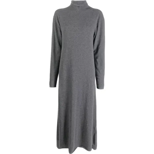 Dark Grey Cashmere Dress , female, Sizes: M - Jil Sander - Modalova