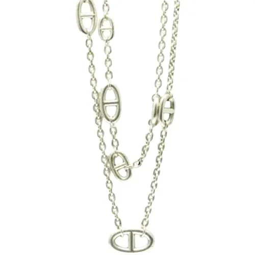 Pre-owned Jewellery, female, , Size: ONE SIZE Pre-owned Silver necklaces - Hermès Vintage - Modalova