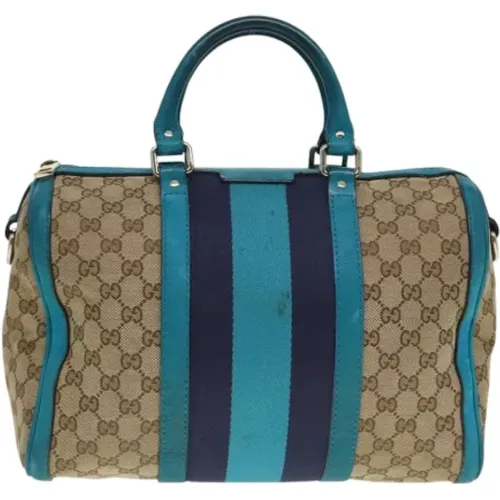 Pre-owned Weekend Bags, female, , Size: ONE SIZE Pre-owned Canvas travel-bags - Gucci Vintage - Modalova