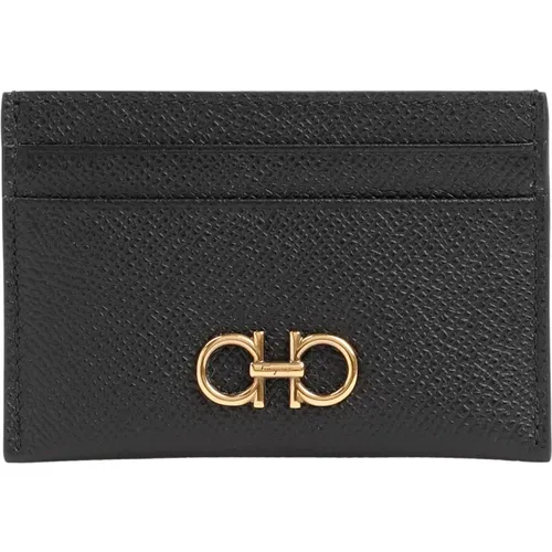 Leather Card Holder Accessories , female, Sizes: ONE SIZE - Salvatore Ferragamo - Modalova