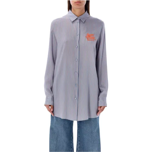 Women`s Clothing Shirts Bluse Stripes Aw23 , female, Sizes: S - ETRO - Modalova