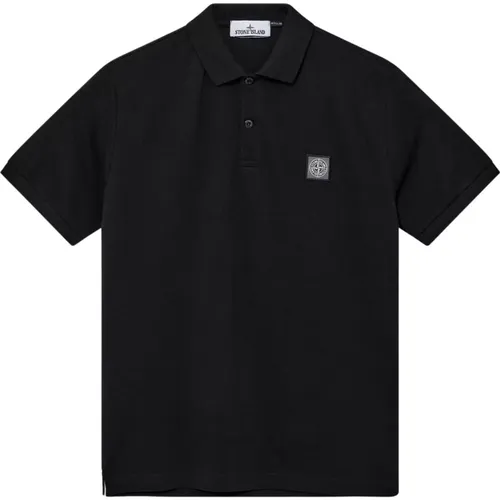 Schwarzes Poloshirt Klassischer Stil , Herren, Größe: XL - Stone Island - Modalova