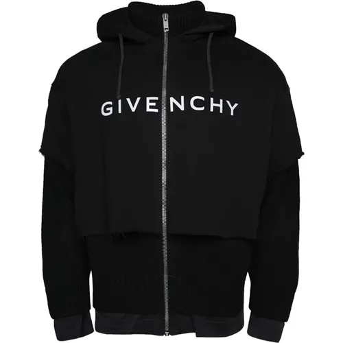 Cotton Hooded Sweatshirt , male, Sizes: S - Givenchy - Modalova