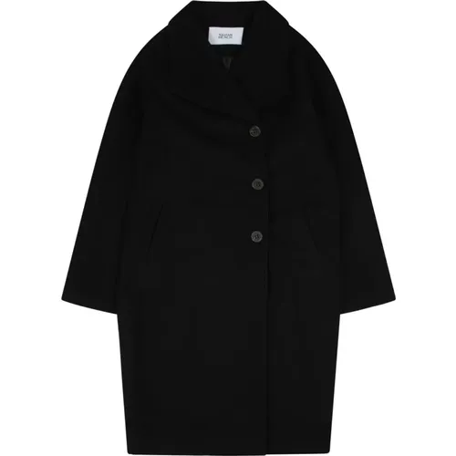 Asymmetrischer Mantel mit Knopfleiste und Seitentaschen , Damen, Größe: L - Silvian Heach - Modalova