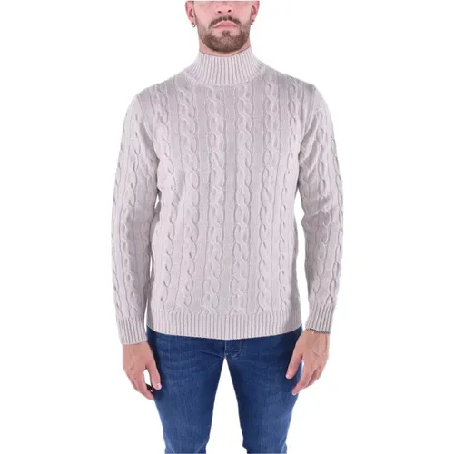 Fantasy Geflochtener Lupetto Pullover , Herren, Größe: S - Kangra - Modalova