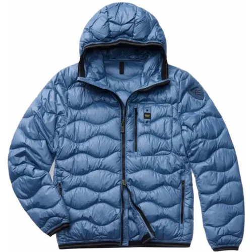 Quilted Wave Puffer Jacket , male, Sizes: S - Blauer - Modalova