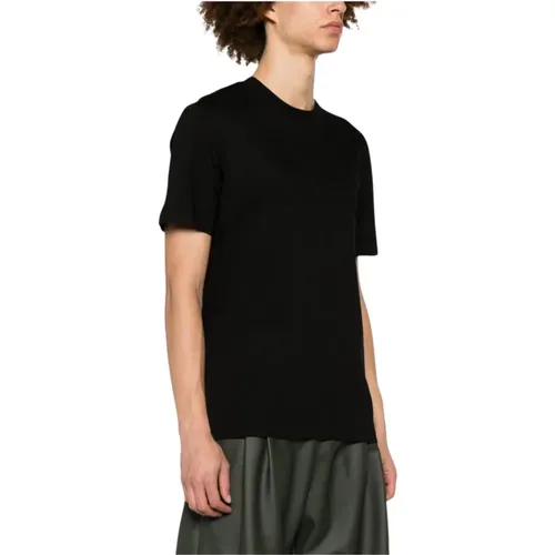 Schwarzes Logo Relief T-Shirt , Herren, Größe: XL - Dsquared2 - Modalova