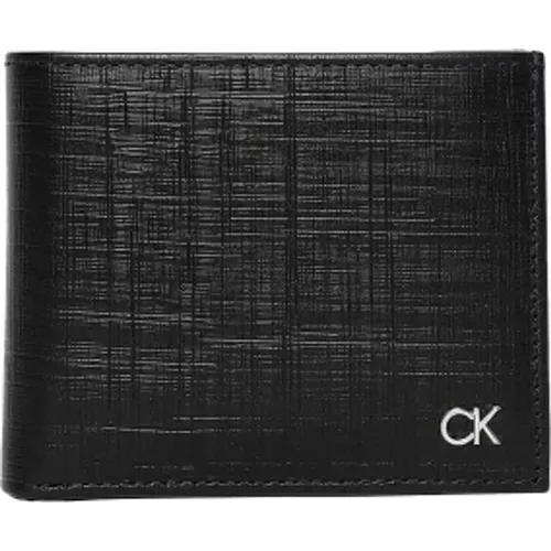 Wallets & Cardholders, male, , Size: ONE SIZE Leather Clip Wallet - Calvin Klein - Modalova