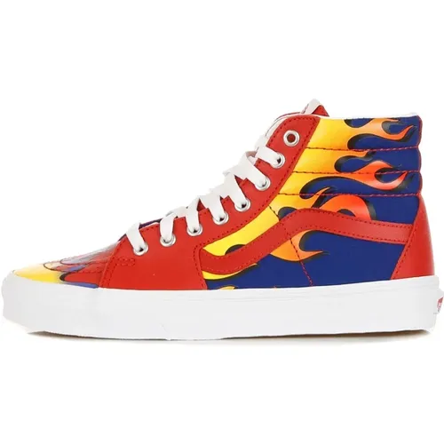 Sneakers, male, , Size: 13 US Red/Blue High Top Sneakers All Over Print - Vans - Modalova