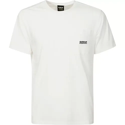 Radok Taschen-T-Shirt, Weißes Baumwoll-Herrenshirt - Barbour - Modalova