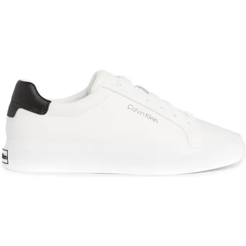 Weiße Schnürsneaker , Damen, Größe: 37 EU - Calvin Klein - Modalova