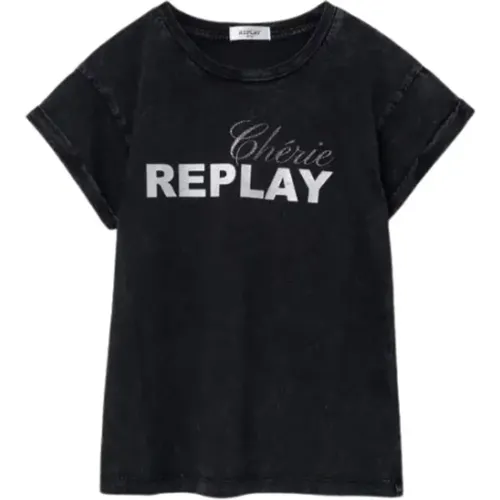 Rundhalsausschnitt Regular Fit T-Shirt - Replay - Modalova