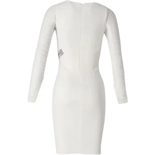 Weiße Versace Kleid mit Verzierter Reißverschluss-Detail - Versace Pre-owned - Modalova
