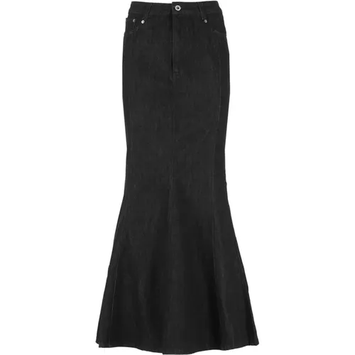 Cotton Skirt with Front Zip , female, Sizes: XS - Self Portrait - Modalova