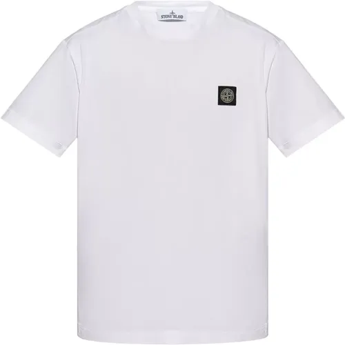 Cotton Jersey T-shirt with Wind Rose Patch , male, Sizes: XL - Stone Island - Modalova