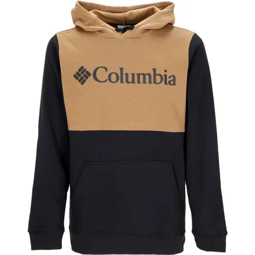 Hoodies, male, , Size: L Colorblock Hoodie Black/delta - Columbia - Modalova