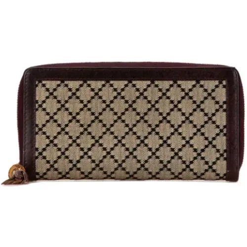 Pre-owned Wallets, female, , Size: ONE SIZE Pre-owned Canvas wallets - Gucci Vintage - Modalova