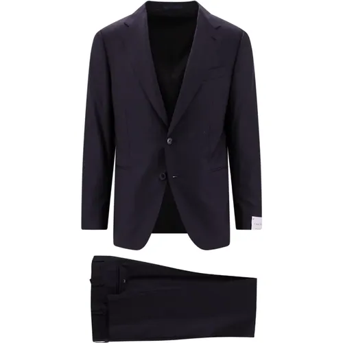 Wool Suit with Two-Button Blazer , male, Sizes: 4XL - Caruso - Modalova