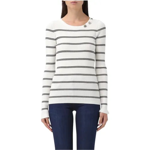 Round-neck Knitwear, female, , Size: XL Striped Knit Sweater - Liu Jo - Modalova