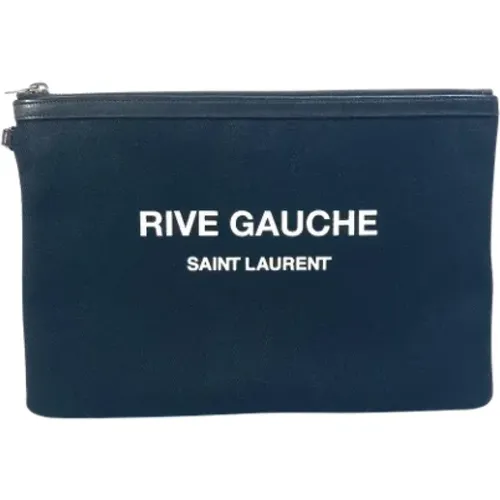 Pre-owned Clutches, female, , Size: ONE SIZE Pre-owned Leather clutches - Yves Saint Laurent Vintage - Modalova