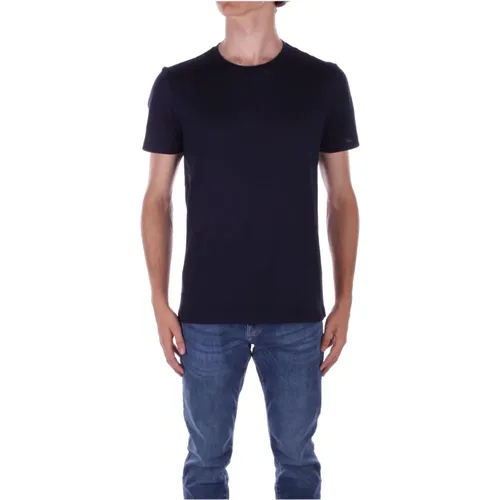 Blau Logo Geprägtes T-Shirt , Herren, Größe: XL - Dondup - Modalova