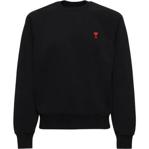 Sweater Red Heart Logo , male, Sizes: XL, S - Ami Paris - Modalova