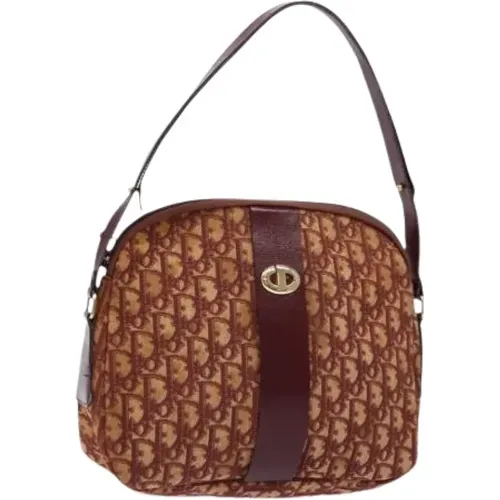 Pre-owned Shoulder Bags, female, , Size: ONE SIZE Pre-owned Canvas Shoulder Bag - Dior Vintage - Modalova