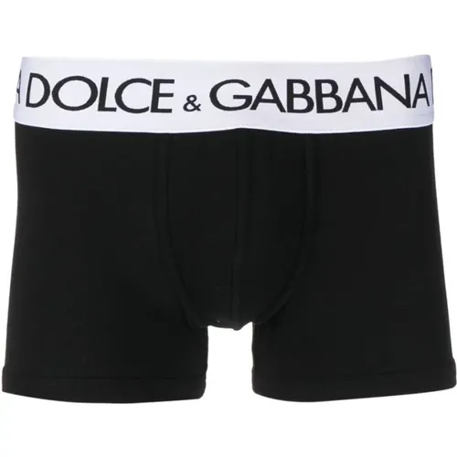 Bottoms, male, , Size: L Logo Waistband Stretch Boxers - Dolce & Gabbana - Modalova