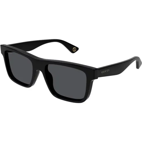 Schwarz Graue Sonnenbrille Gg1618S 001 , Herren, Größe: 56 MM - Gucci - Modalova