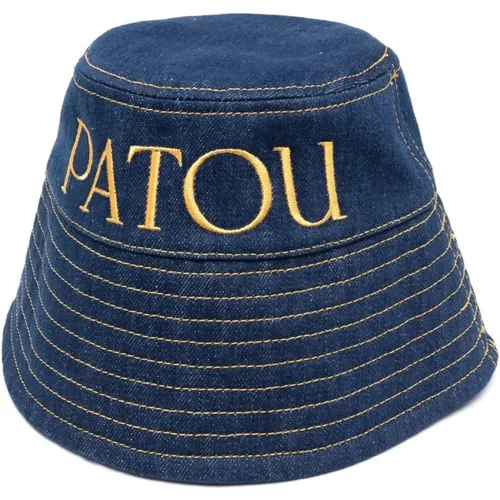 Embroidered Logo Denim Bucket Hat , female, Sizes: M, S - Patou - Modalova