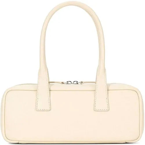 Handbags, female, , Size: ONE SIZE Cream White Zip Top Handle Bag - Staud - Modalova