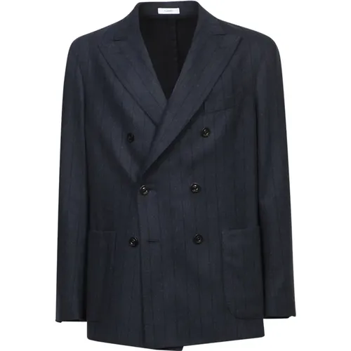 Blauer Wollblazer Eleganter Stil - Boglioli - Modalova