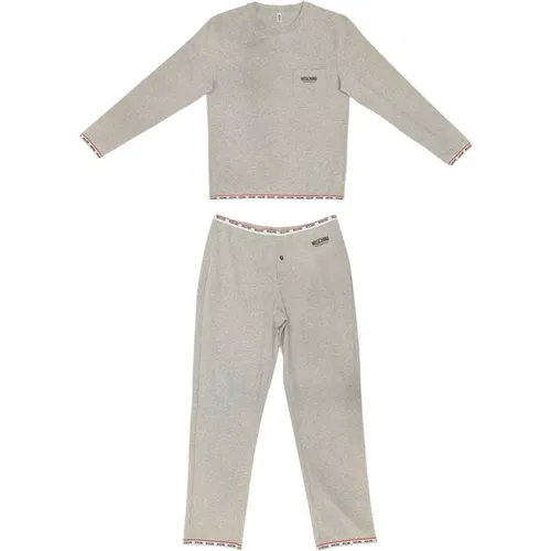 Comfortable Cotton Pyjamas for Men , male, Sizes: M - Moschino - Modalova
