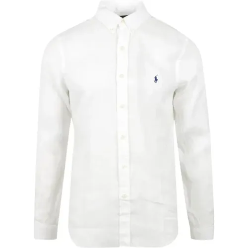 Stilvolle Hemden für Männer und Frauen,Weiße Button-Down Hemd Slim Fit - Ralph Lauren - Modalova