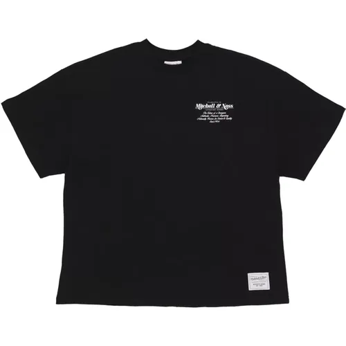 Premium Heritage Tee Schwarzes T-Shirt - Mitchell & Ness - Modalova