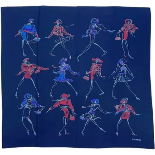 Pre-owned Scarves, female, , Size: ONE SIZE Pre-owned Silk scarves - Chanel Vintage - Modalova