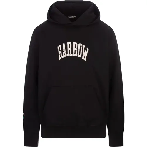 Vintage Hoodie with Lettering Print , female, Sizes: S, L, M, XL - Barrow - Modalova