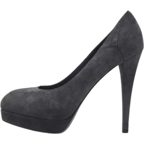 Pre-owned Pumps, female, , Size: 6 US Pre-owned Suede heels - Yves Saint Laurent Vintage - Modalova